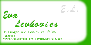 eva levkovics business card